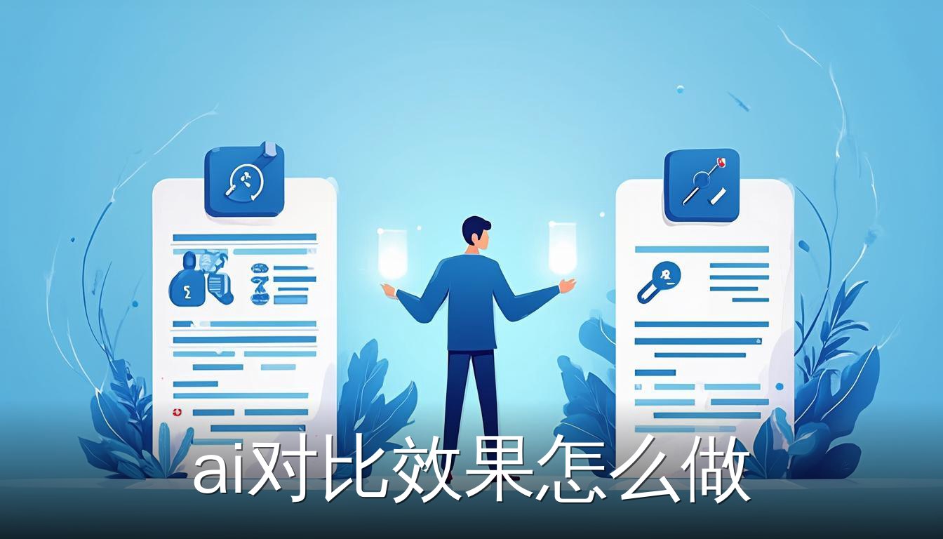 AI对比效果怎么做 决策者比较两个AI工具图标