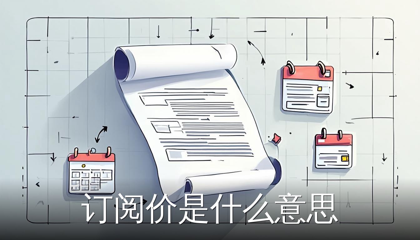 订阅价是什么意思 订阅合同卷轴 日历 信用卡 扁平插画